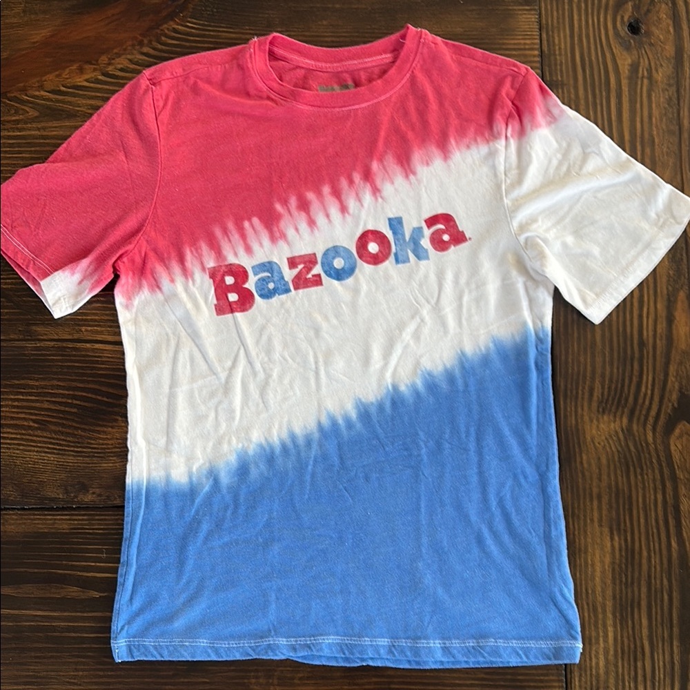 Red and White Short Sleeve Tee with Playful Design